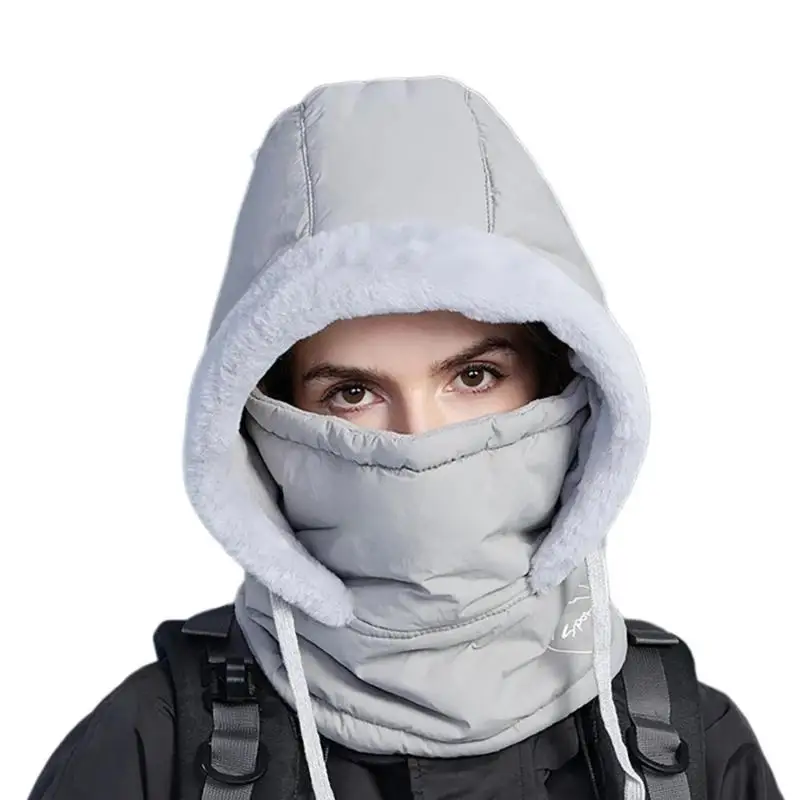 31BB Unisex Warm Hat Neck Gaiter Warm Trapper Hat for Skiing Skateboarding Thick Windproof Ushanka Hat for Cold Weather