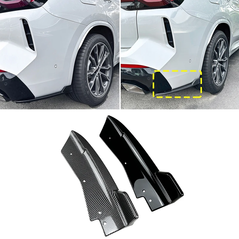 

For BMW X3 G01 LCI M Sport 2022+ Carbon Fiber Car Rear Bumper Lip Diffuser Splitter Spoiler Scratch ABS Sticker Auto Accessories