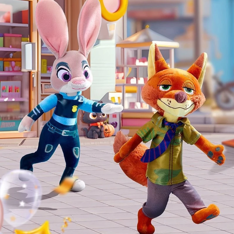 

Кукла Zootopia Judy Rabbit Nick Fox, модная плюшевая игрушка, милое и мягкое украшение для комнаты, успокаивающая кукла-компаньон, подарок-сюрприз на день рождения