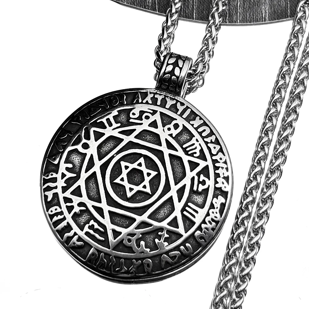 

Stainless Steel Judaism Star Of David Chain For Women Men Black Religion Amulet Chain Male Dark Punk Hexagram Jewelry Accessory