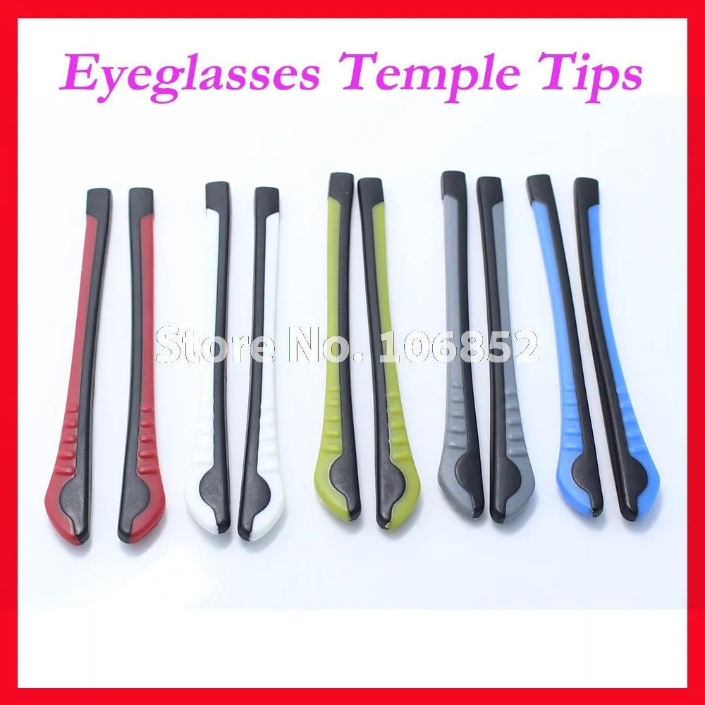 

20pcs ET-004 Double Colors Anti Slip Eyeglasses Glasses Temple Tips Accessories For Optical Frame Temples