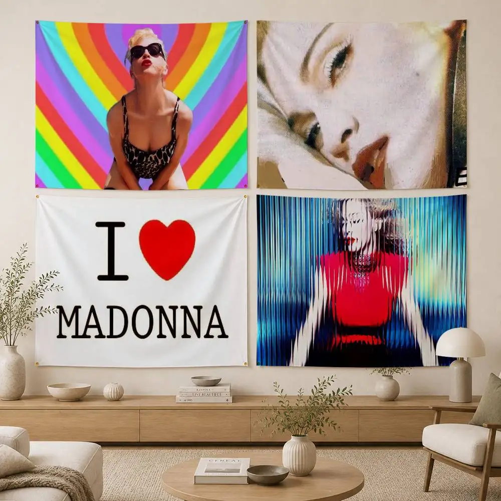M-Madonna Confessions I Feel So Free Flag Digital Printing Banner for Garage Wall Out Door Decoration