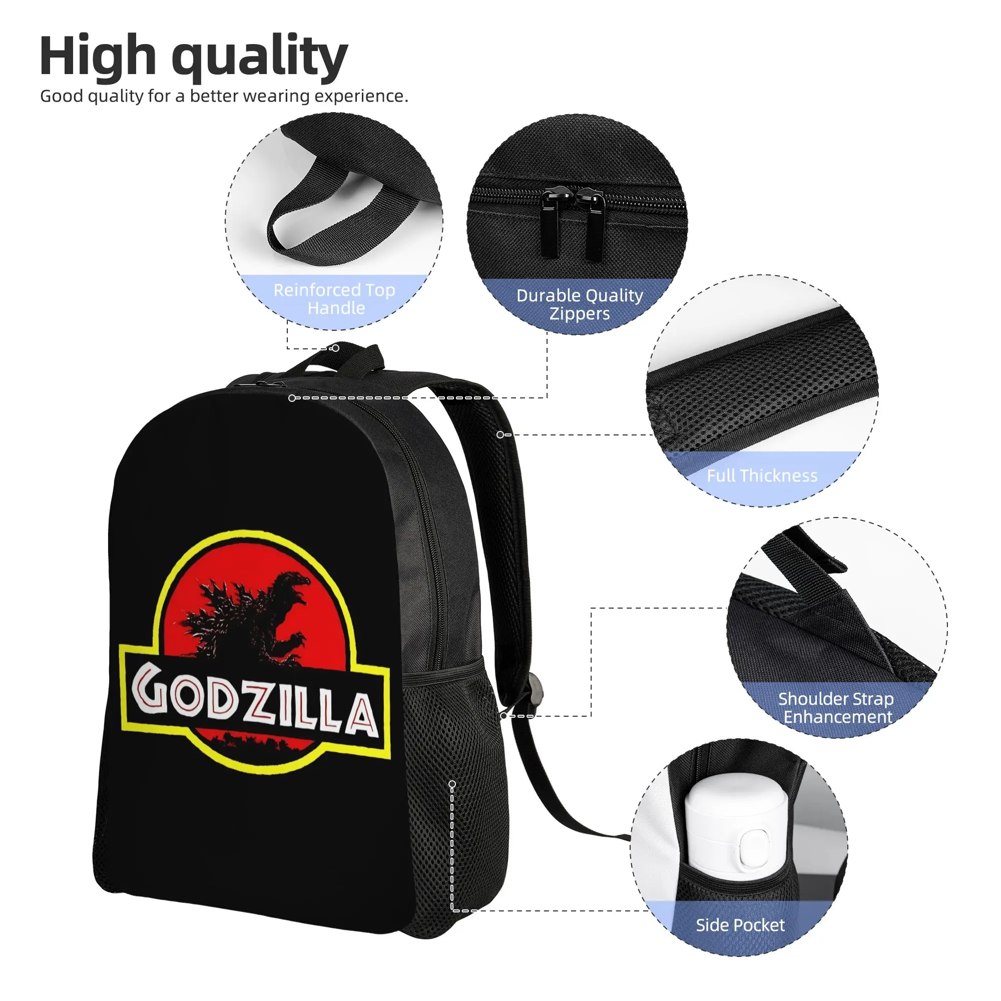 1Piece Logo New School Year Bookbag GODZILLA Office Staff   Backpack view 3