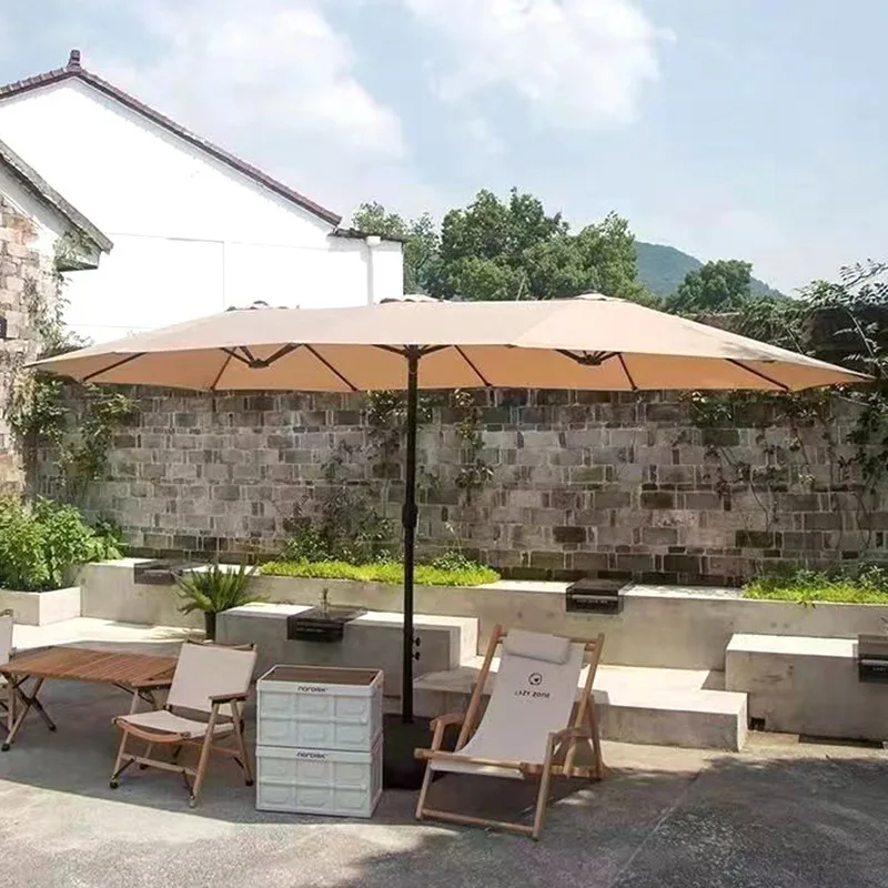 

Уличный садовый зонт для двора, коммерческий, в римском стиле, для кемпинга, ветро- и водонепроницаемый, с плотной тканью, солнцезащитный зонт