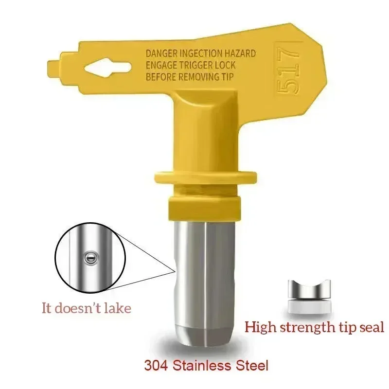 Topspray Yellow Multiple Models Airless Spray Gun Nozzle Tip 3600psi Airless Tips 395 515 for Paint Sprayer