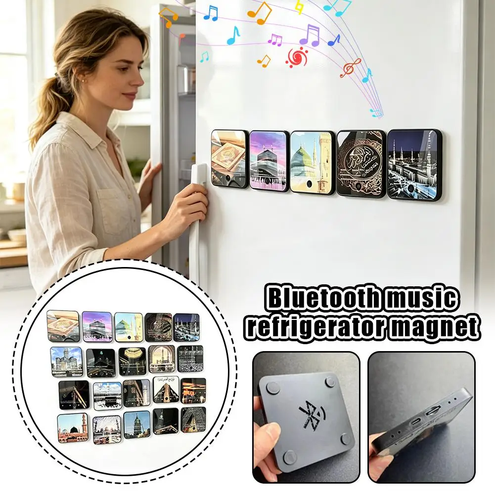 Mini Quran Surah Speaker Wall Fridge Magnet Islamic Home Decor Mecca Kaaba Audio Player Muslim Ramadan Eid Festival Gift