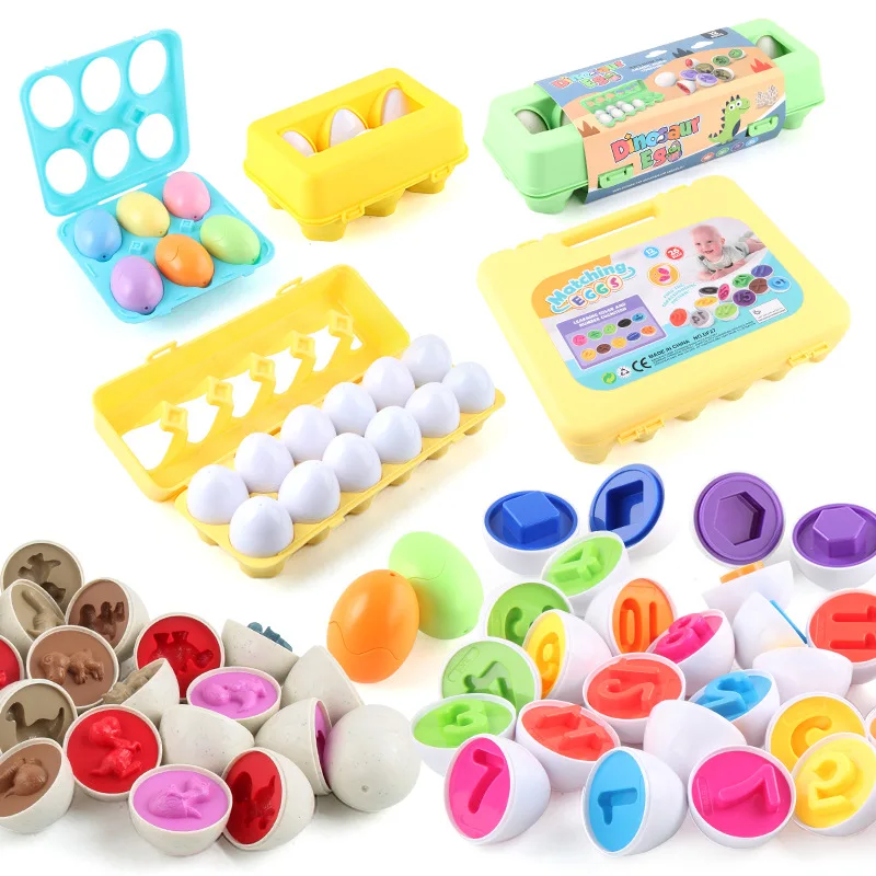 

STEM Matching Egg Smart Egg Toys For Children Early Childhood Cognitive Color Matching Puzzle Assembled Simulation Egg Toys