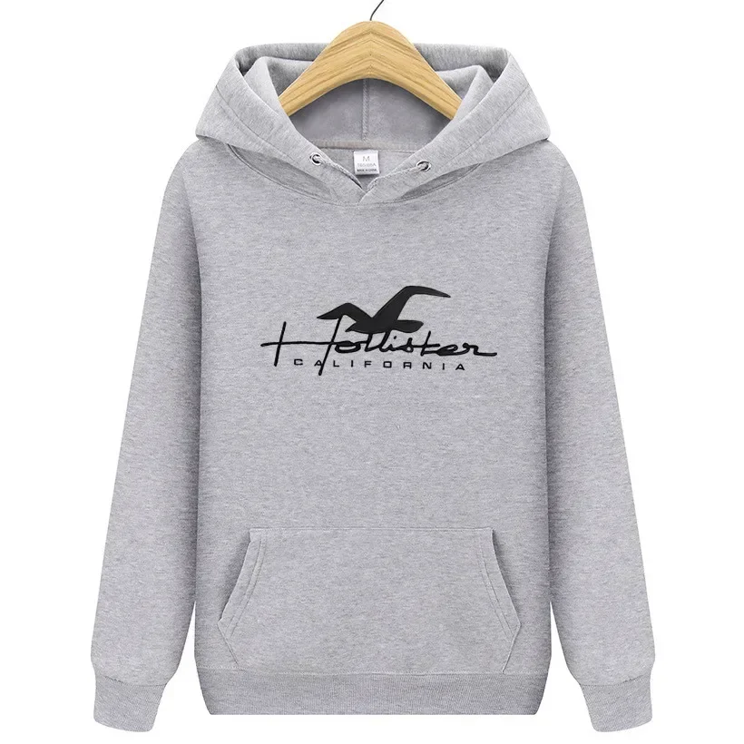 Hollister Seagull letter print hoodie trend casual sweatshirt women fashion Warm versatile winter clothes Hoodie K Pop Clothes