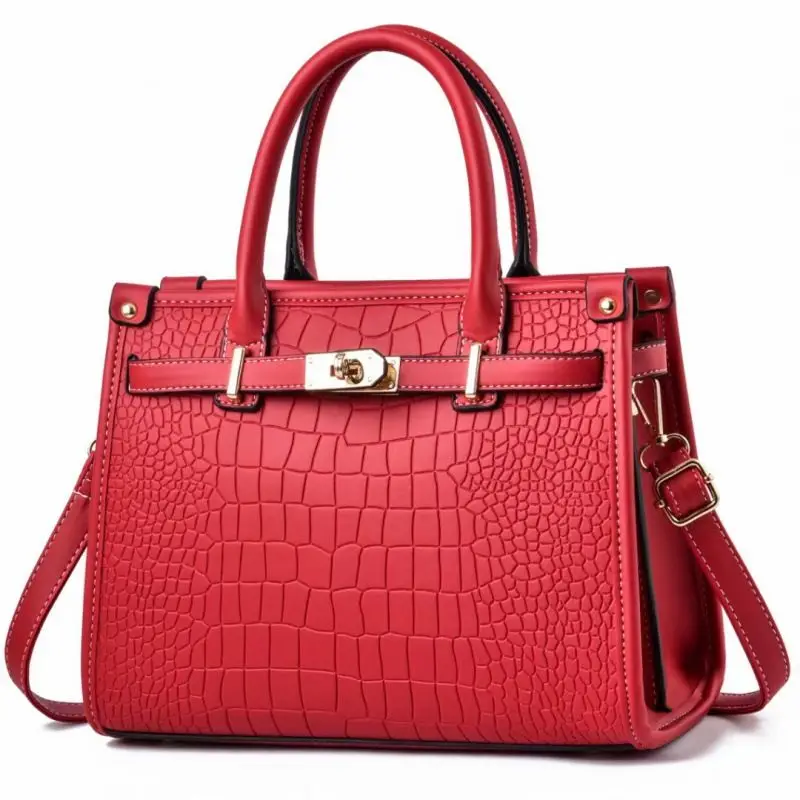 New crocodile patterned shoulder bag, fashionable crossbody bag, handbag, high-end women\'s bag