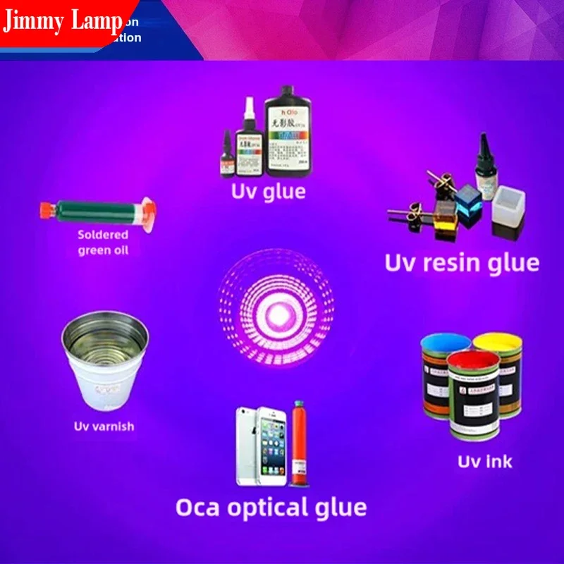 Adjustable Clamp UV Lamp 100W High Intensity Light Effect Resin Adhesive Curing Shadowless Glue Green Oil Solidification Tool