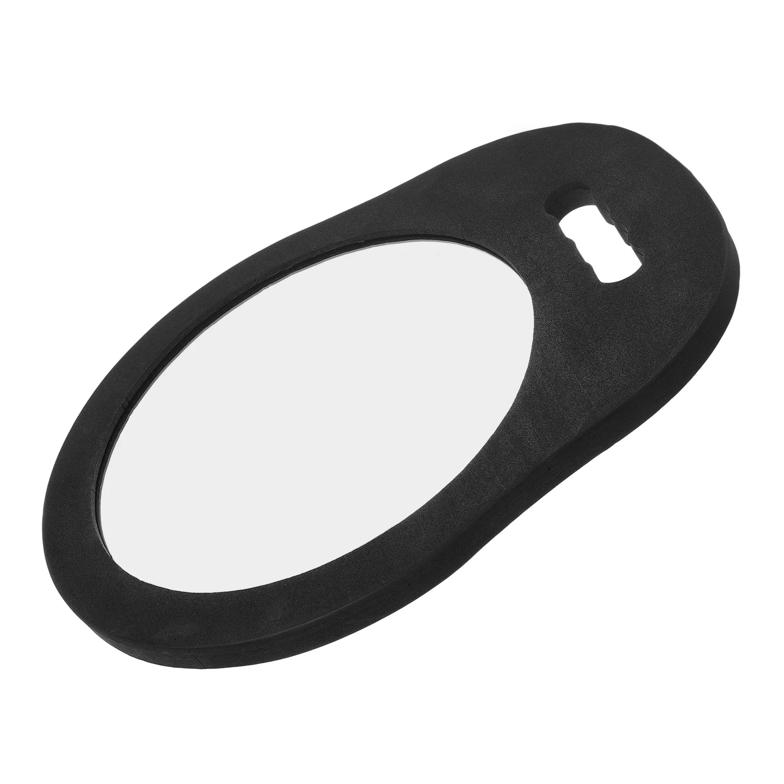 Handheld Rearview Large Salon Mirror Size Black Vintage Self Cut Pocket Back Hair Mirror Durable Salon Barber Tool