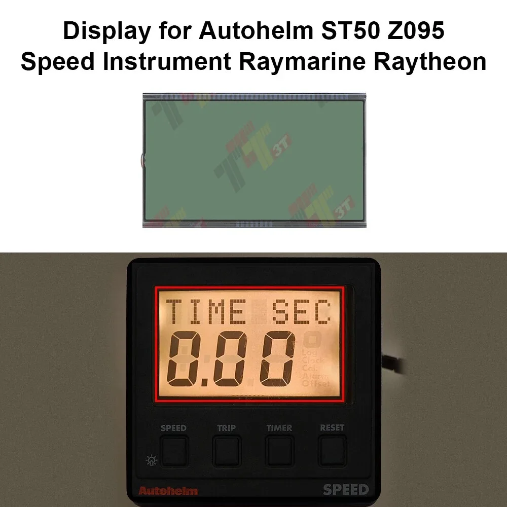 Display for Autohelm ST50 Z095 Speed Instrument Raytheon Raymarine with 2pcs conductive strip