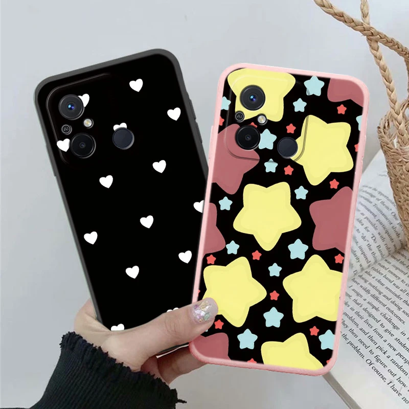 For Redmi 7 10A 9C 9C NFC 10C 11A 12C A1 A2 Plus Note 7 7S 7 Pro 8 8T Poco C40 C50 C51 C55 Glitter Butterfly Star Phone Case