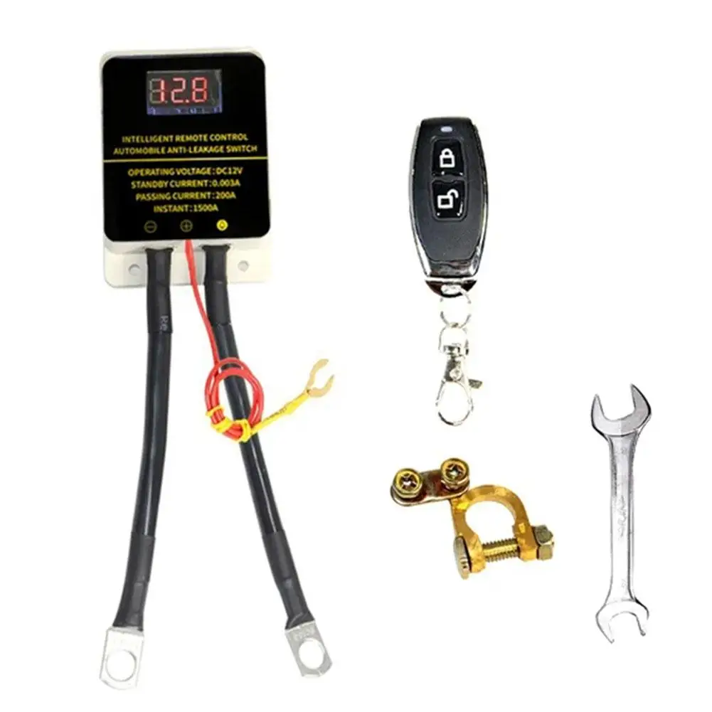 12v Car Battery Cutoff Wireless Remote Control Leakage Anti-loss Relay Led Off Disconnect Power Protector Display Au I2f4