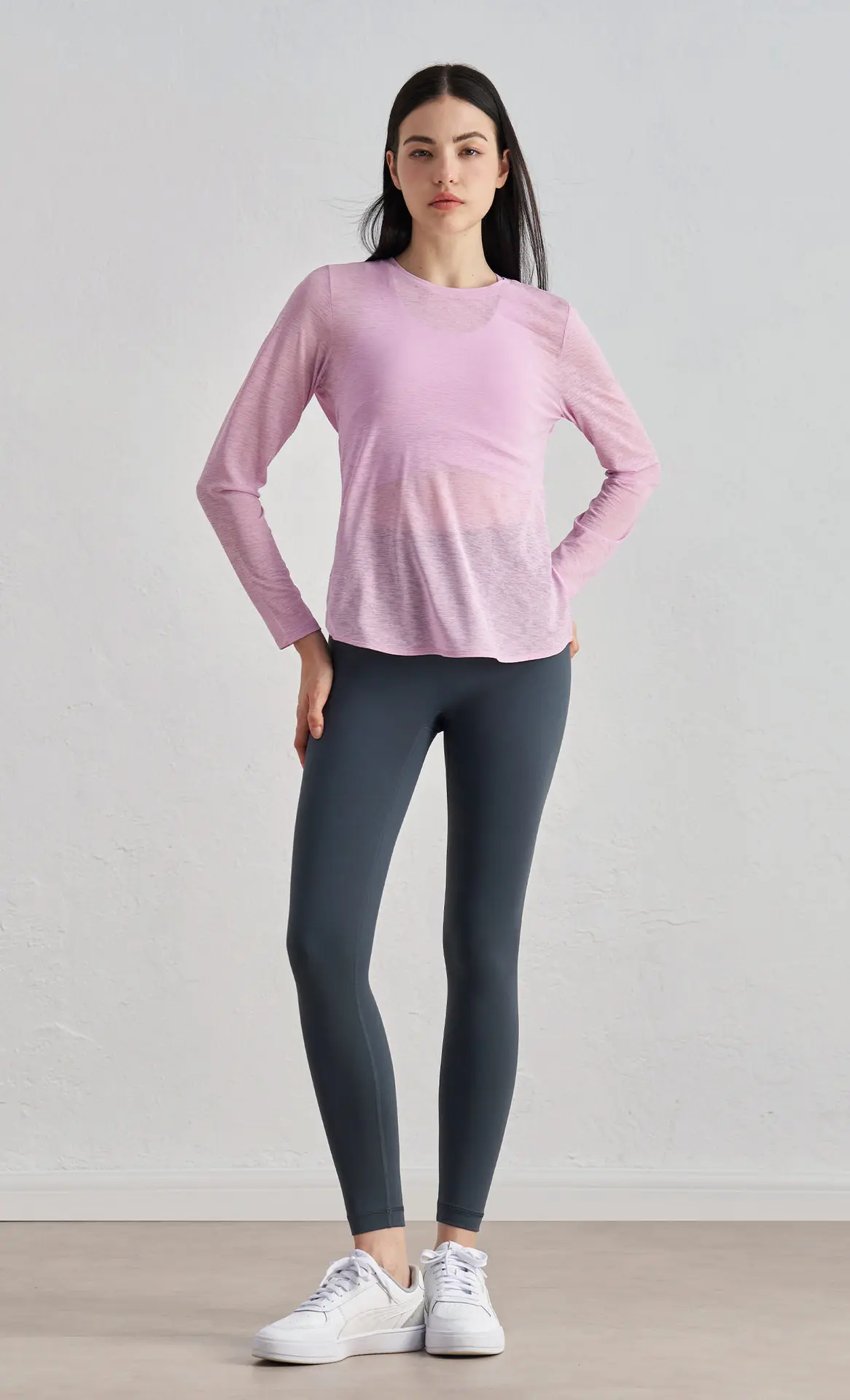 Hollow Beauty Rückenfreie Sportbluse mit Langen Ärmeln für Damen, Atmungsaktiv, Rundhals, Leicht, für Laufen, Pilates, Yoga – Detail 8