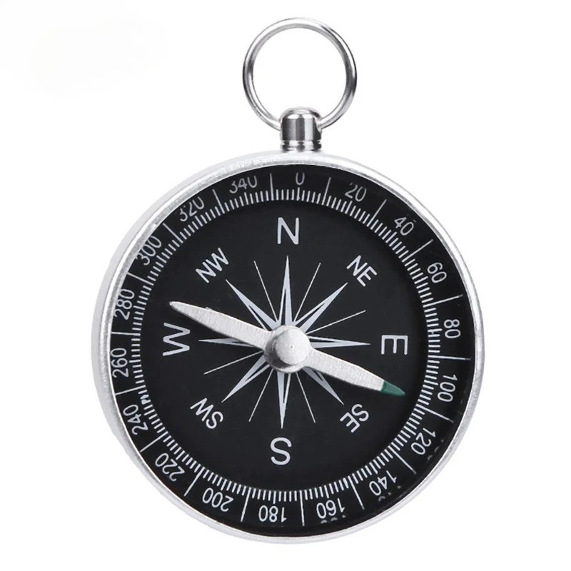 Portable G44 Key Buckle Waterproof Rustproof Aluminum Alloy Navigation Compass for Outdoor Hiking Camping