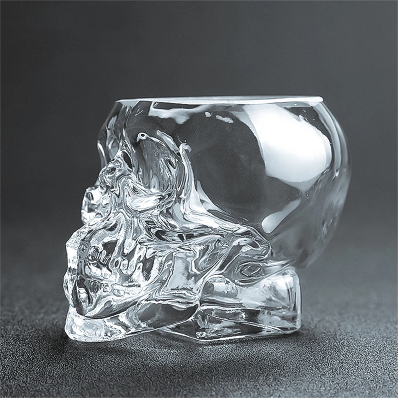 

350ml Transparent Crystal Skull Head Shot Glass Cup For Whiskey Wine Vodka Home Drinking Ware Man Gift Cup