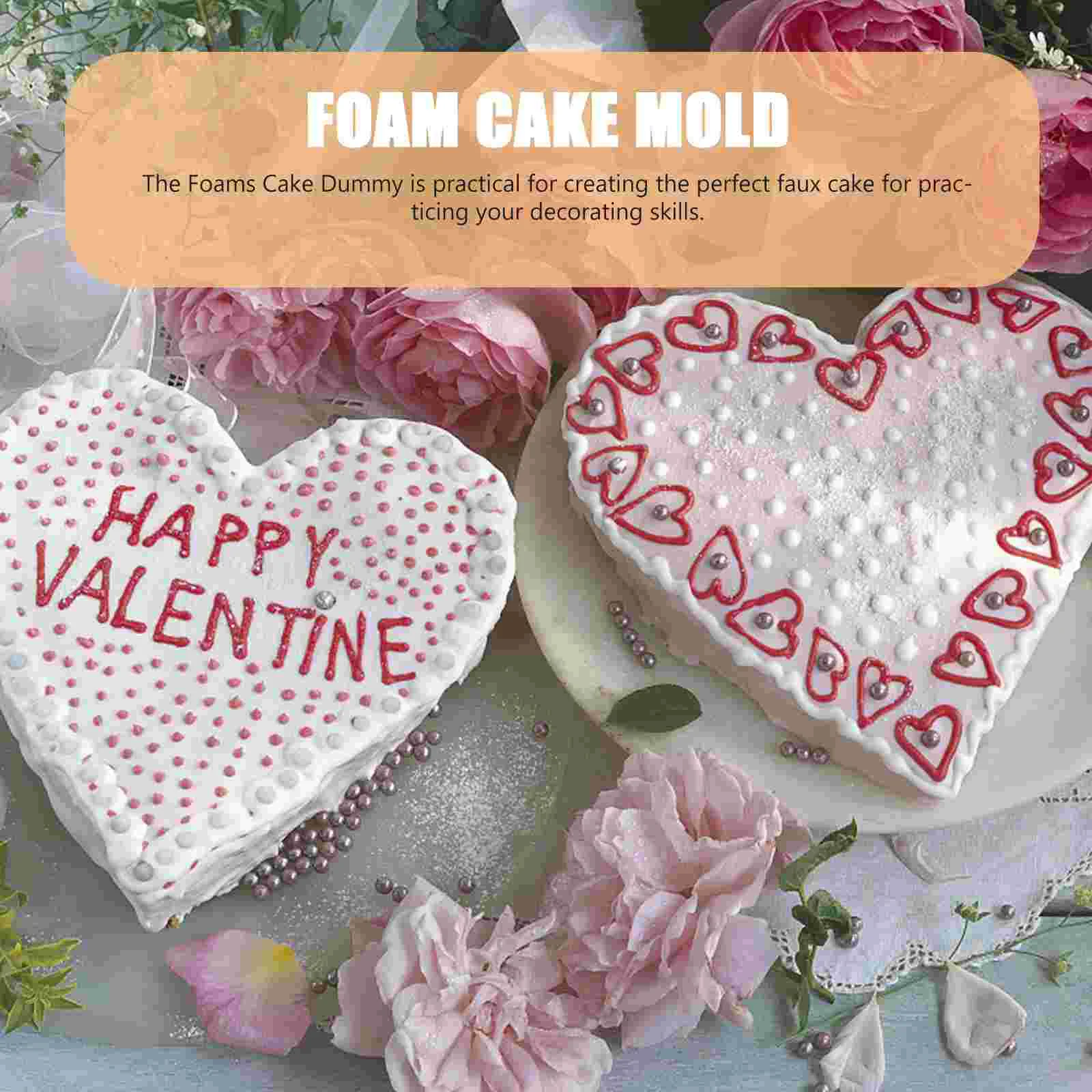 3 Pcs Model Foam Cake Decoration Floral Arrangements Dummies Baking Practicing Tool