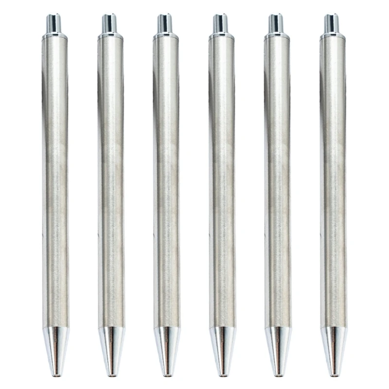 6Pcs Retractable Ballpoint Pen for Full Printing Pen, Sublimation Pen Blank