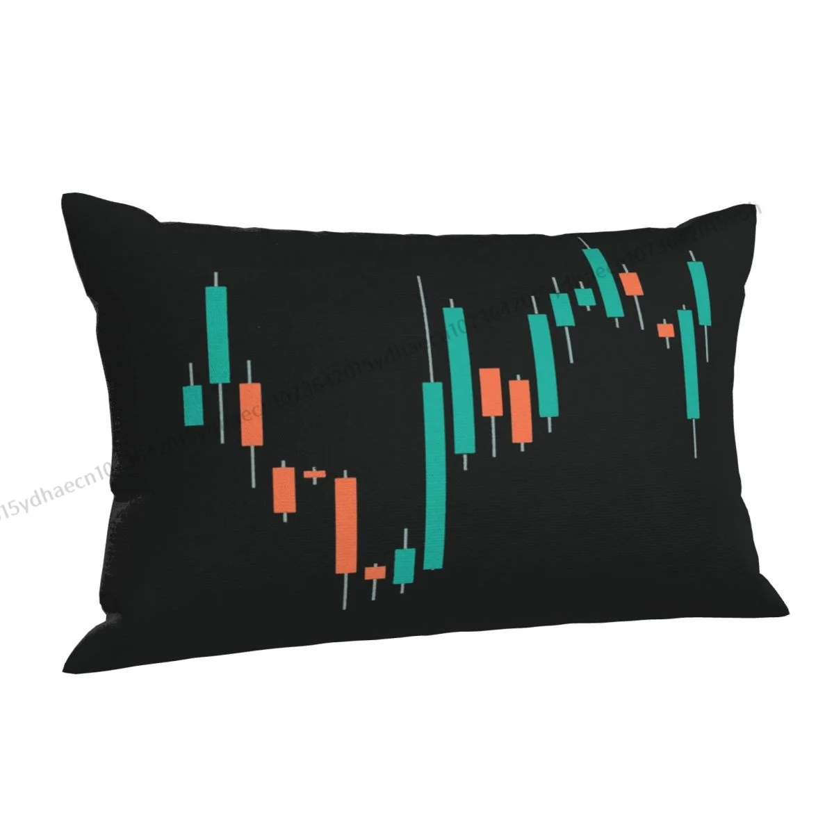 Stock Market Candlesticks Classic Polyester Pillowcase Bitcoin Cryptocurrency Art Livingroom Washable Pillow Cover Pillowcase