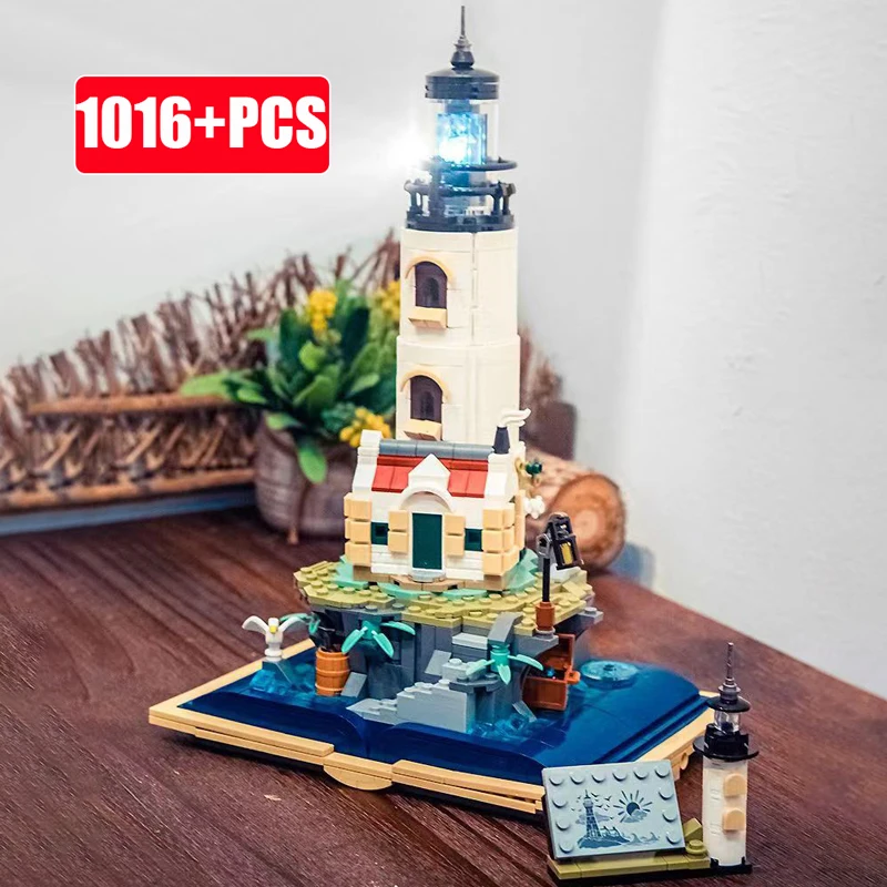 New Led Lighthouse Book Building Blocks 21335 Technical Ideas Bricks Ideas Assembled Toys For Children Christmas Gifts 1016PCS