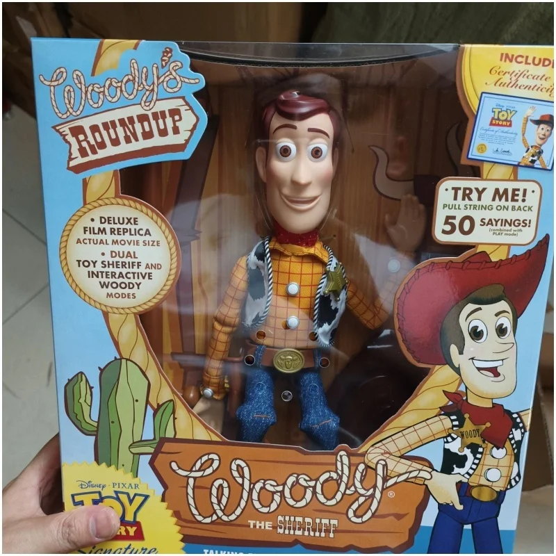 ホット 40 センチメートルディズニーピクサートイストーリーウッディアクションフィギュア英語映画サウンドキャラクター人形布カウボーイ誕生日プレゼント子供のための