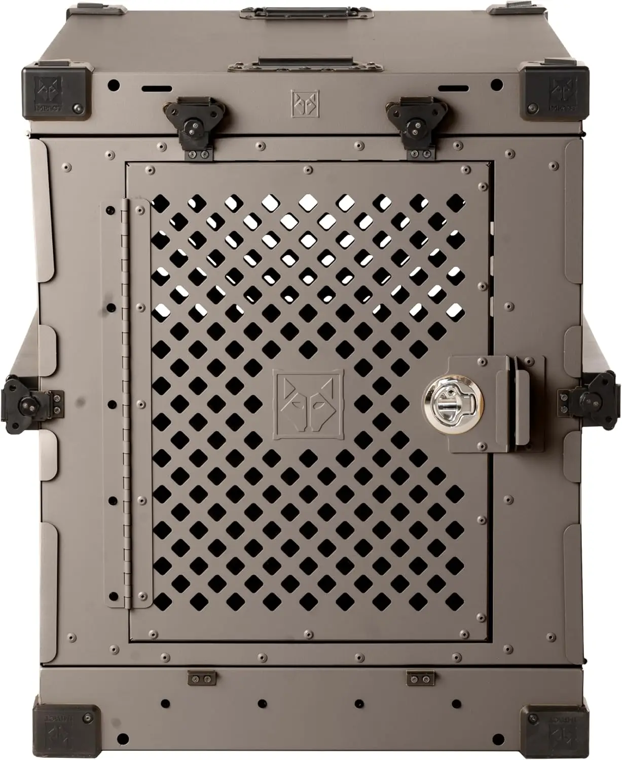 Impact Collapsible Dog Crate - Heavy Duty Travel Aluminum Kennel, Gray 30