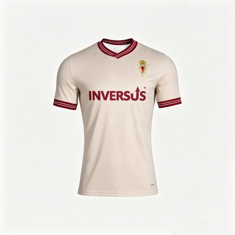 26-27 Sports 3D-gedrucktes, schnelltrocknendes Unisex-T-Shirt für Männer und Frauen, atmungsaktives R-Real Murcia Fußballtrikot, Geschenk für Fans, Familie und Kinder. – Detail 4