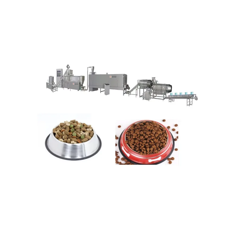 Automatic Dog Food Making Machinery Pet Food Production Line view 2