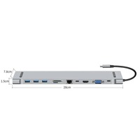 11 In 1 USB C HUB Multi HUB Ethernet Network PD 100W Type C Docking Station Splitter USB 3.0 Hardware