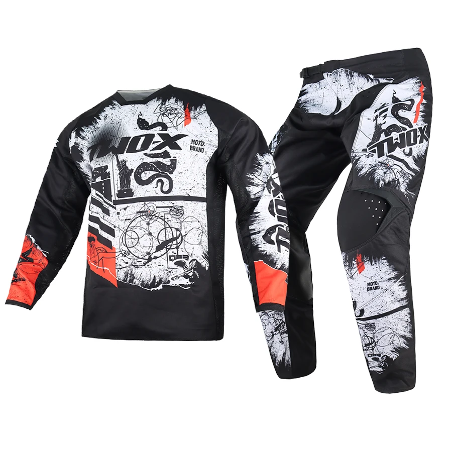 Jeugduitrusting Set Motocross Racing Element Jersey Broek MX Combo Motorcycle Kids Outfit BMX MX Crossmotor Fietsen Offroad Pak