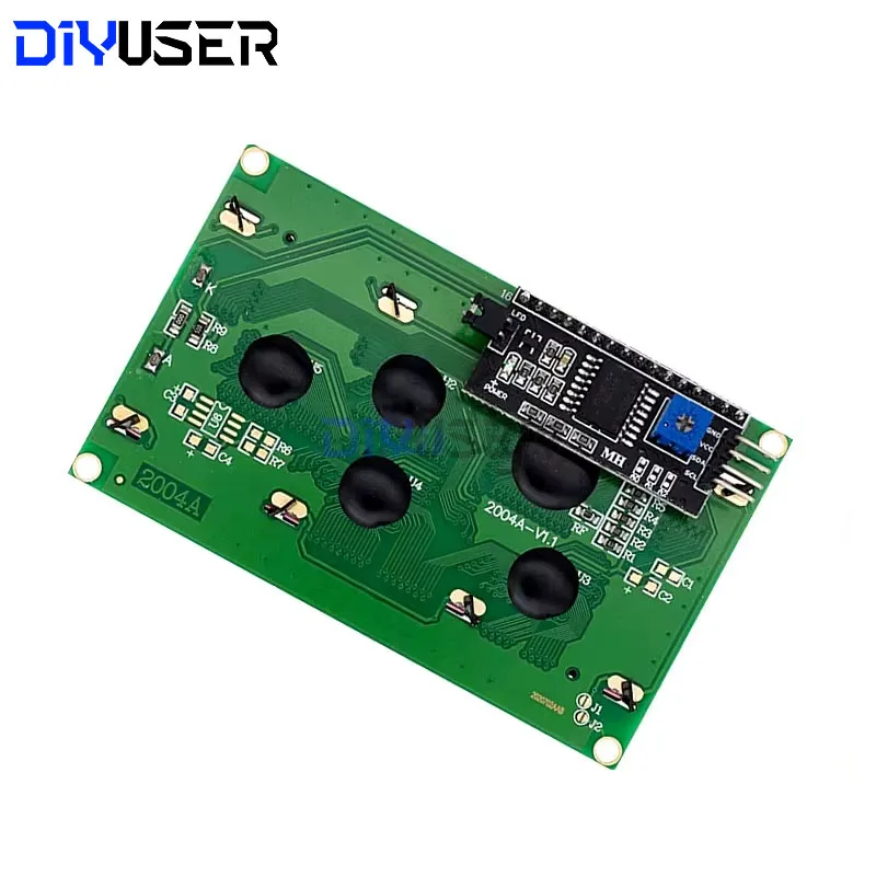 DIYUSER LCD2004+I2C LCD2004 20x4 2004A Blue Green Screen Character LCD IIC Serial Interface Adapter Module for Arduino