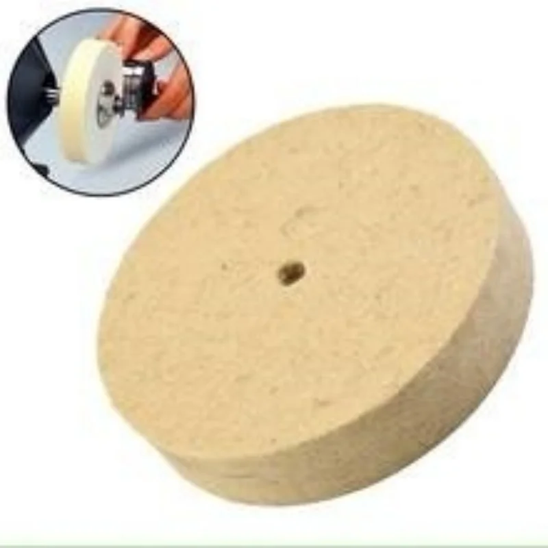 1PC Wool Felt Polishing Wheel 75mm 3inch Sanding Pads Buffing Grinder RotaryTools For Metalworking Grinding Steel Stone Glass