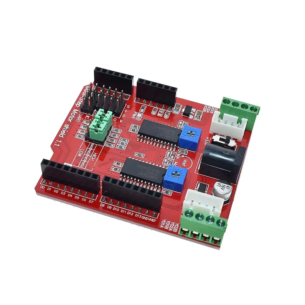 WAVGAT A3967 Dual Stepper Motor Driver Shield Module two-channel IO PWM CNC 3.3V 5V for UNO R3