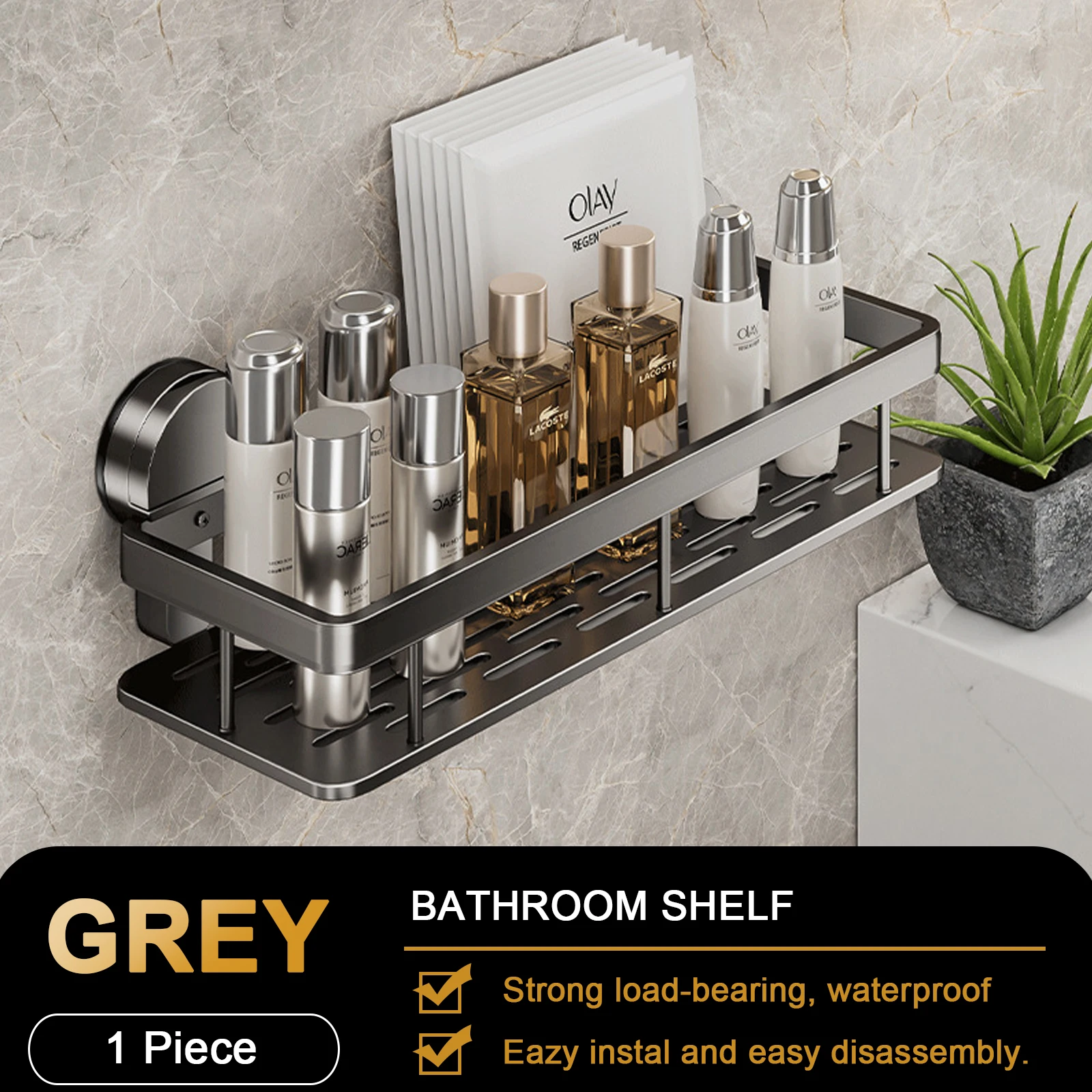 Support de rangement à ventouse pour salle de bain, sans perçage, cuisine, toilettes, salle de douch