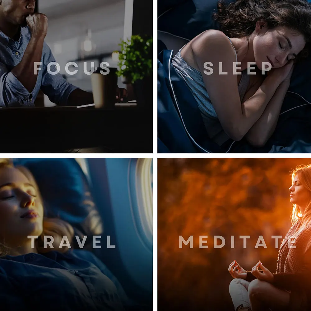 HUAK مجموعتان من سدادات الأذن الهادئة لتقليل الضوضاء - فائقة النعومة وقابلة لإعادة الاستخدام لحماية السمع للنوم، تعمل 8 أطراف أذن في XS/S/M/L