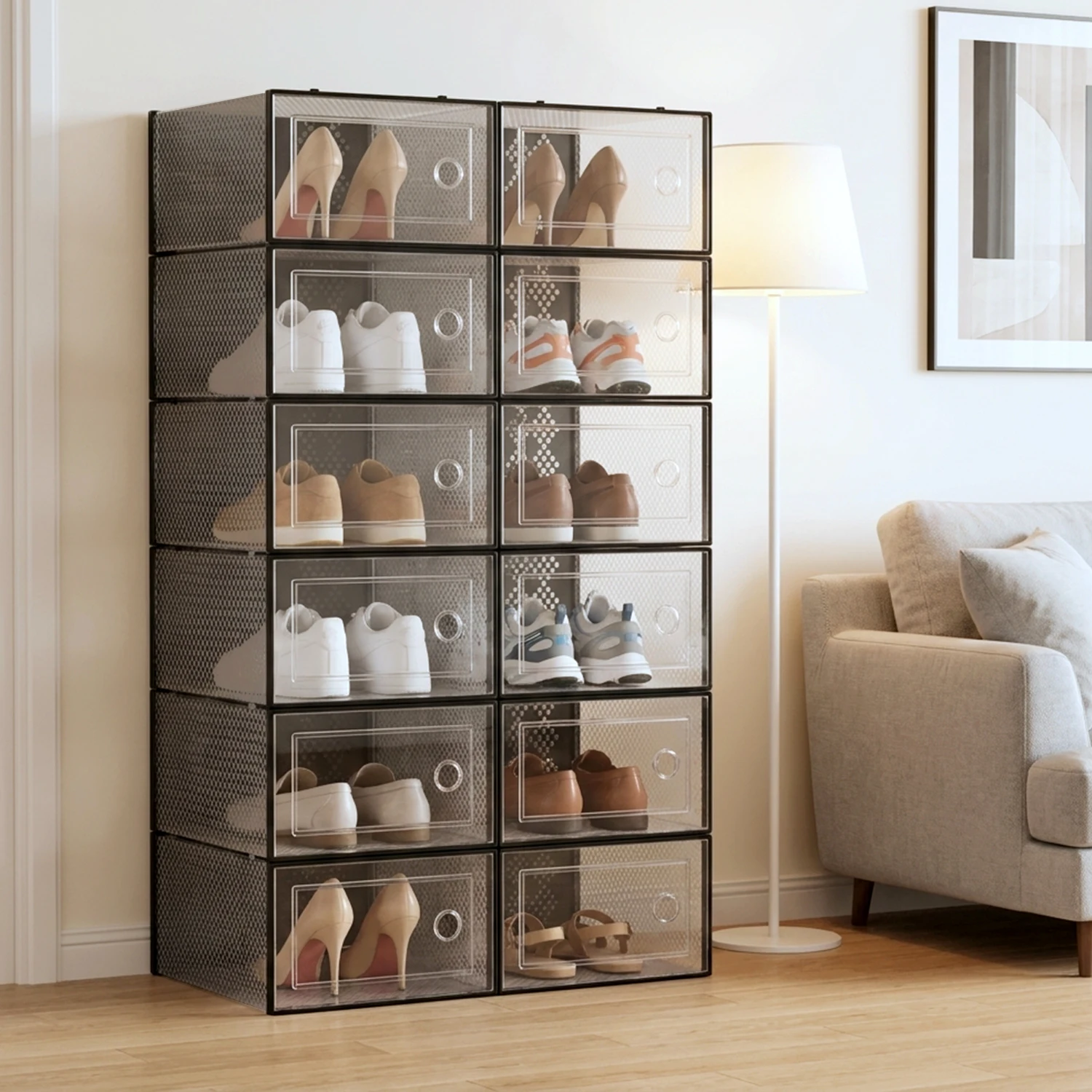 Caja de zapatos transparente g - Shoe Box Display reseña y precio
