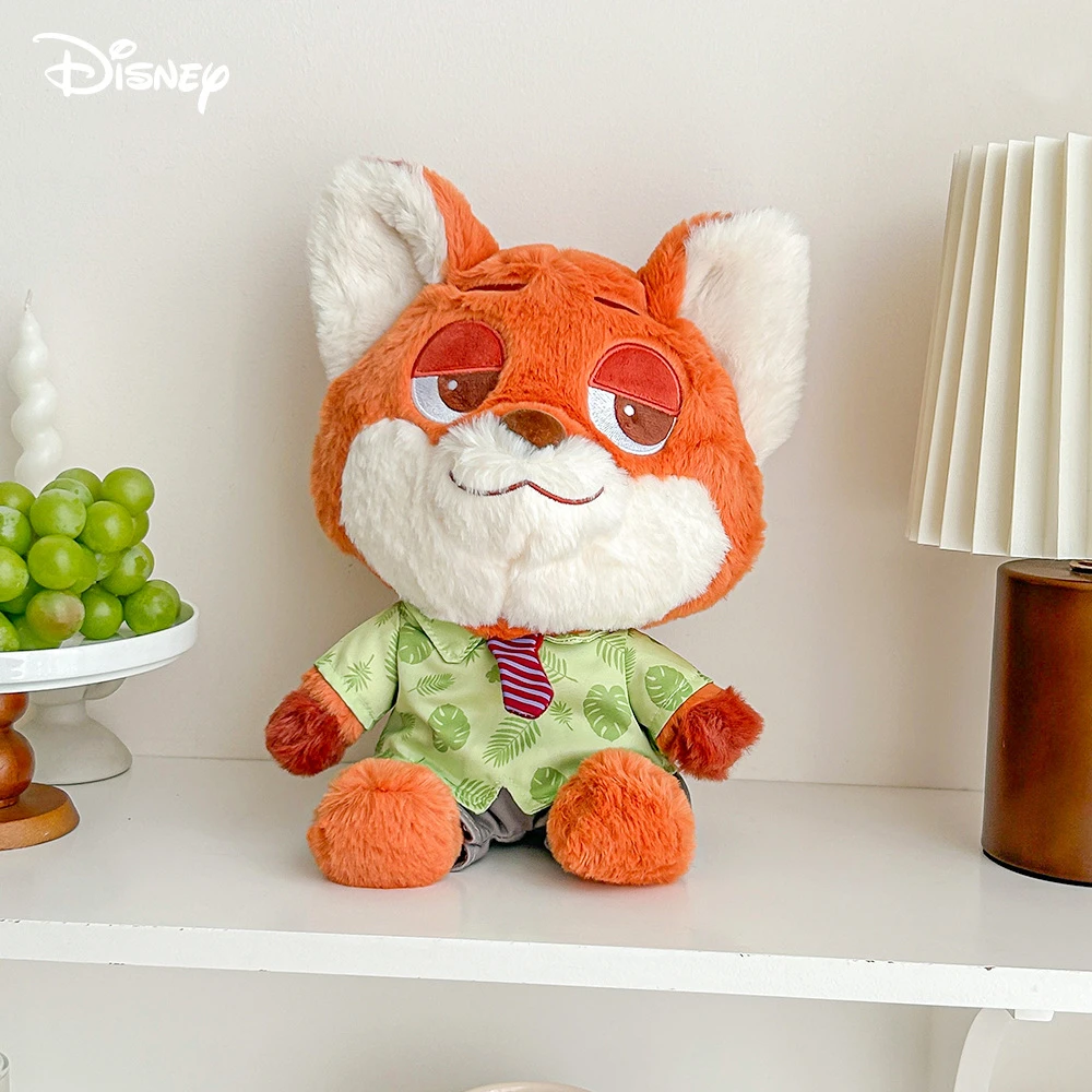 Muñeca de dibujos animados Kawaii Disney Anime Hobby Zootopia Nick Wilde, muñeca suave, almohada de cama para niña, regalos para novia, 25CM