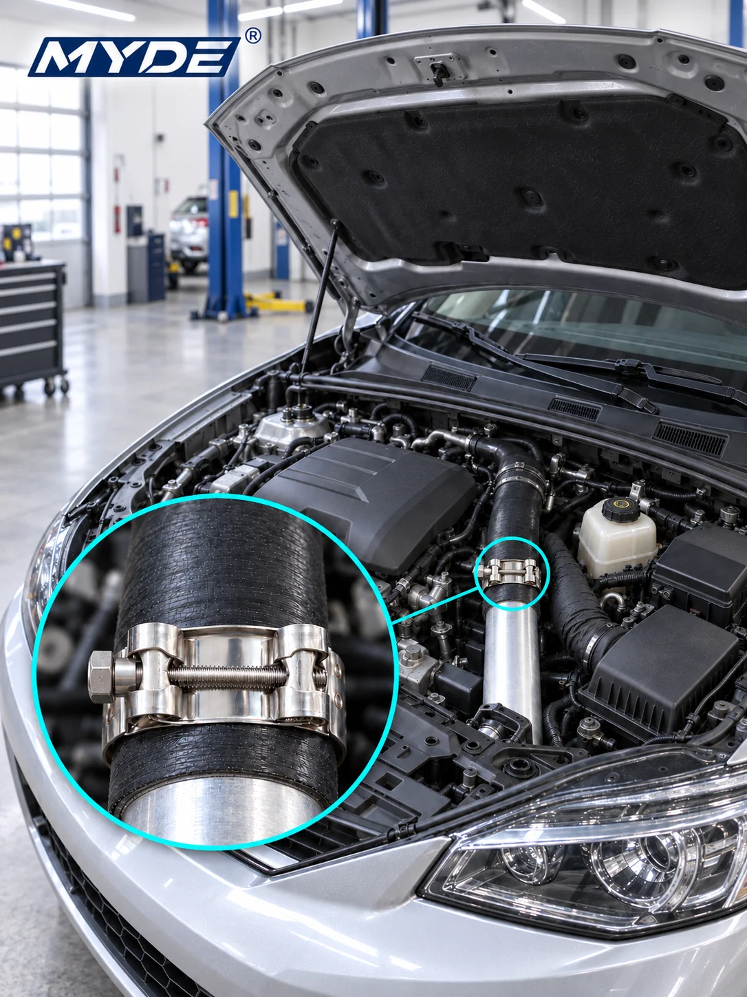 10 Stück 304 Edelstahl T-Bolzen Schlauchschellen Hochleistungs-Klemmen für Auto Turbo Ladeluftkühler Silikonrohre – Detail 7