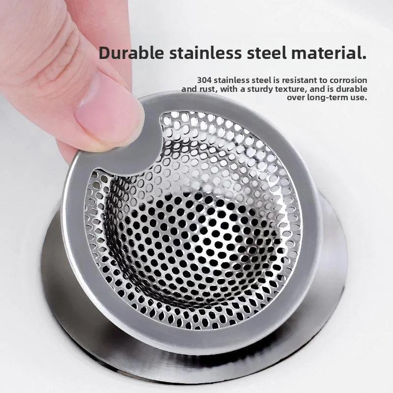 Stainless Steel Sink Strainer Hair Clogging Prevention Bathroom Kitchen Sink Drain Filter Universal Water Drainage Mesh