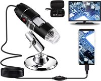 Bysameyee-USB Digital Microscope with Carrying Case and Metal Stand, 8 LED Magnification Endoscope Camera, 40X to 1000X