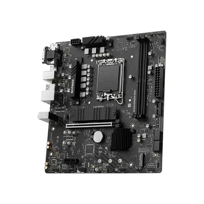 يدعم MSI B760M BOMBER DDR4 الجيل الثاني عشر/13th Intel ®   الأساسية، بنتيوم ®   الذهب وسيليرون ®   المعالجات في اللوحة الأم LGA 1700