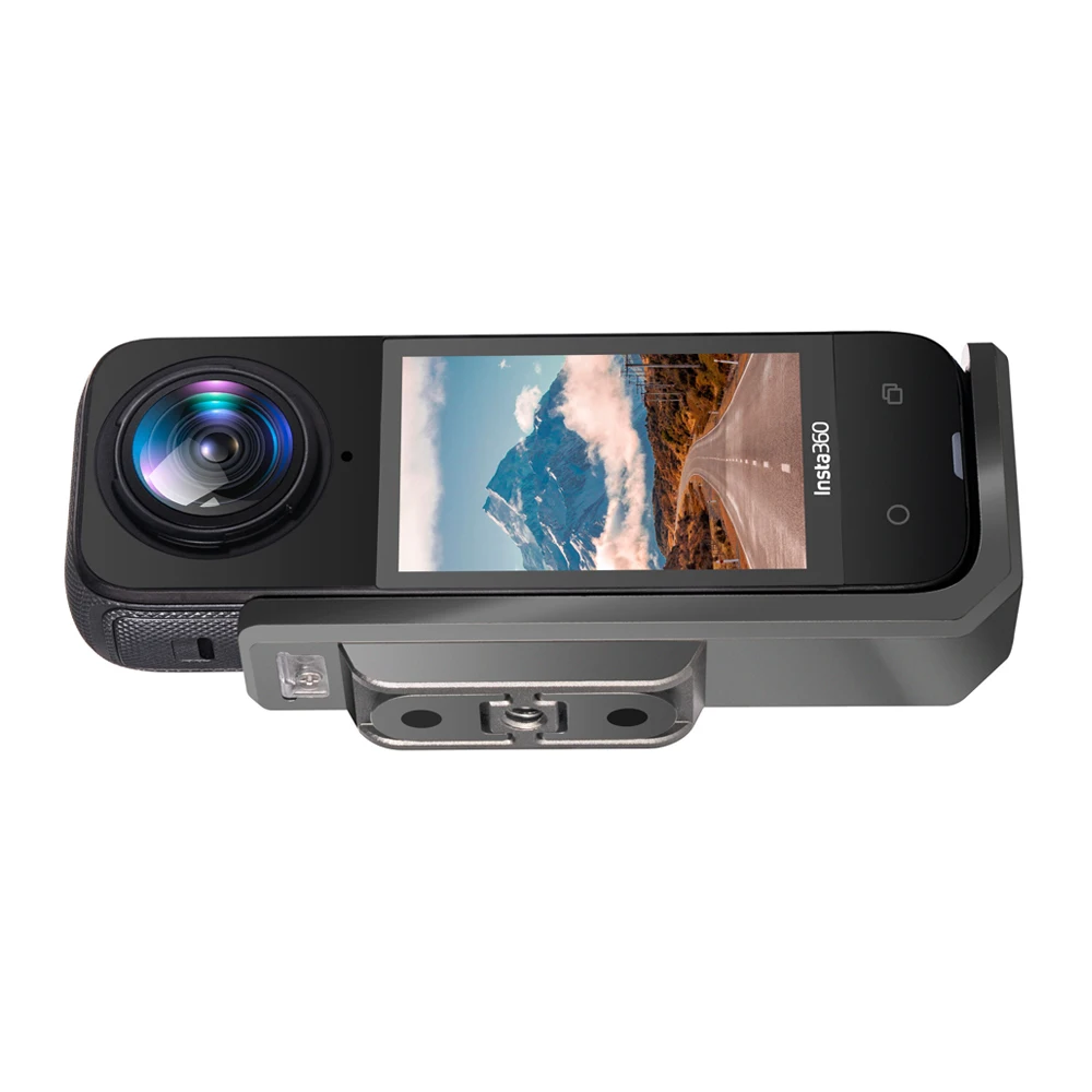 Staffa orizzontale in alluminio per supporto Insta360 X4 Adattatore per telaio verticale da 90 gradi per accessori per fotocamera Insta 360 X4