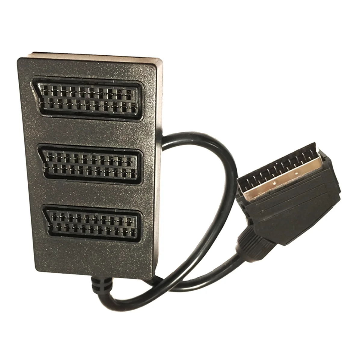 Divisor Scart de 3 vías, conector adaptador macho a hembra, Cable divisor Scaet de 3 vías