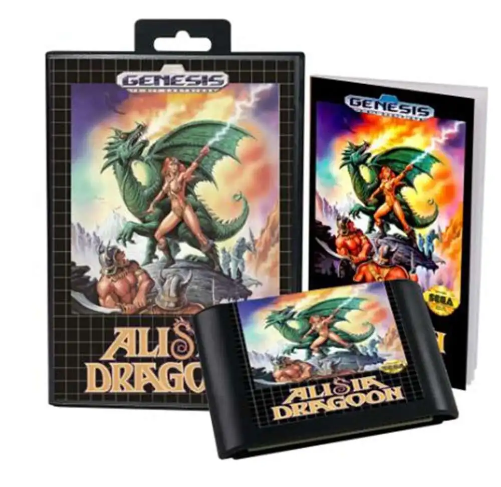 

Alisia Dragoon with Box and Manual for 16 Bit Sega MD Game Cartridge Megadrive Genesis System