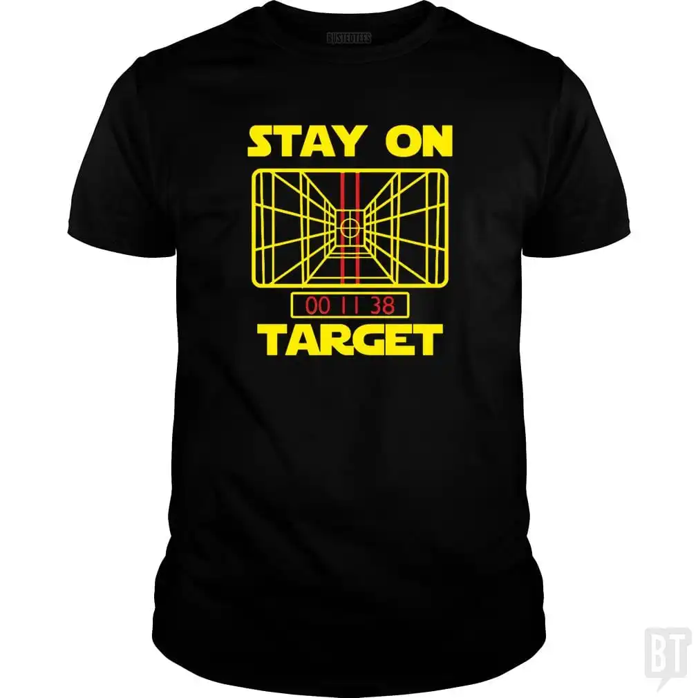 

Stay On Target Adult Regular Fit Crew Necked Tees Cotton Men's Printed Tops