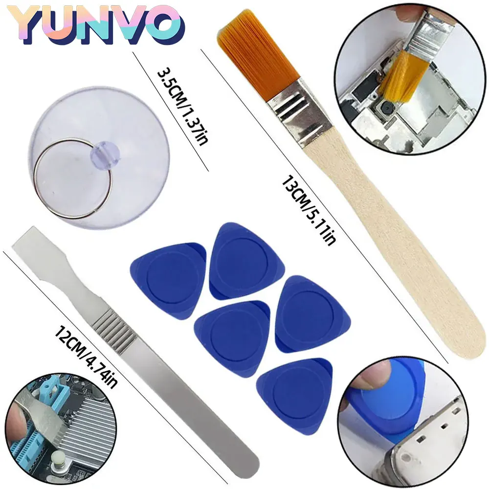 34Pcs Mobile Phone Repair Tools Plastic Pry Bar Blade Opening Screwdriver for Screen iPhone Laptop Computer Disassemble Hand Kit