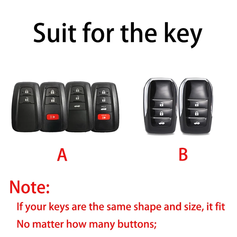 2024 Car Models for Toyota CHR Hilux Fortuner Land Cruiser Camry Corolla Crown RAV4 Highland Remote Car Key Case Cover Holder