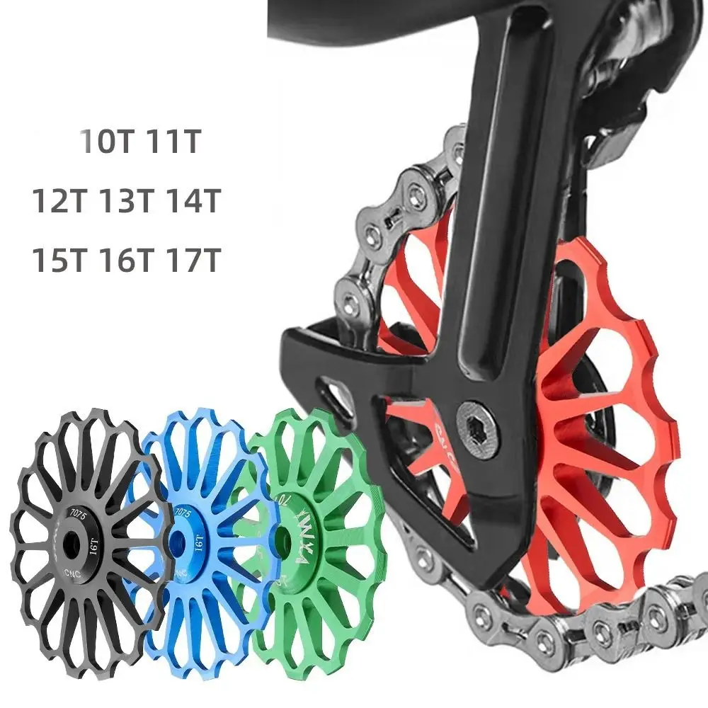 

10T-17T Bicycle Guide Wheel Jockey Wheel Axis Adapter MTB Bicycle Rear Guide Wheel Bike Guide Roller Ceramic Bearing