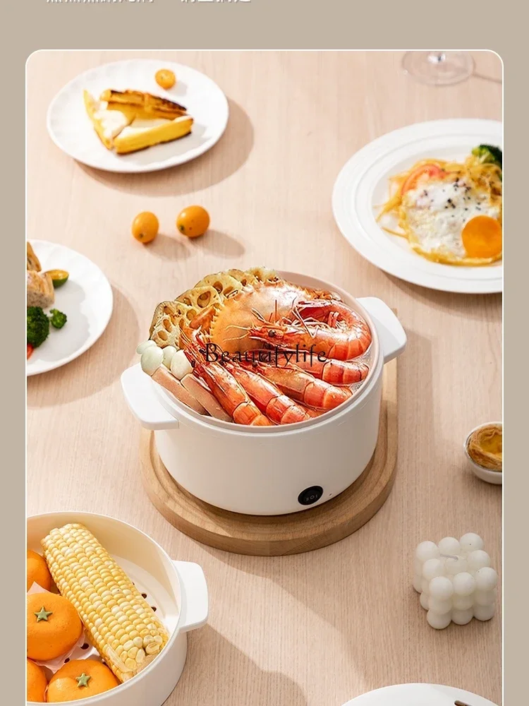 Electric heating integrated pot, multi-functional instant noodles, electric cooking, household cooking, frying, electric wok